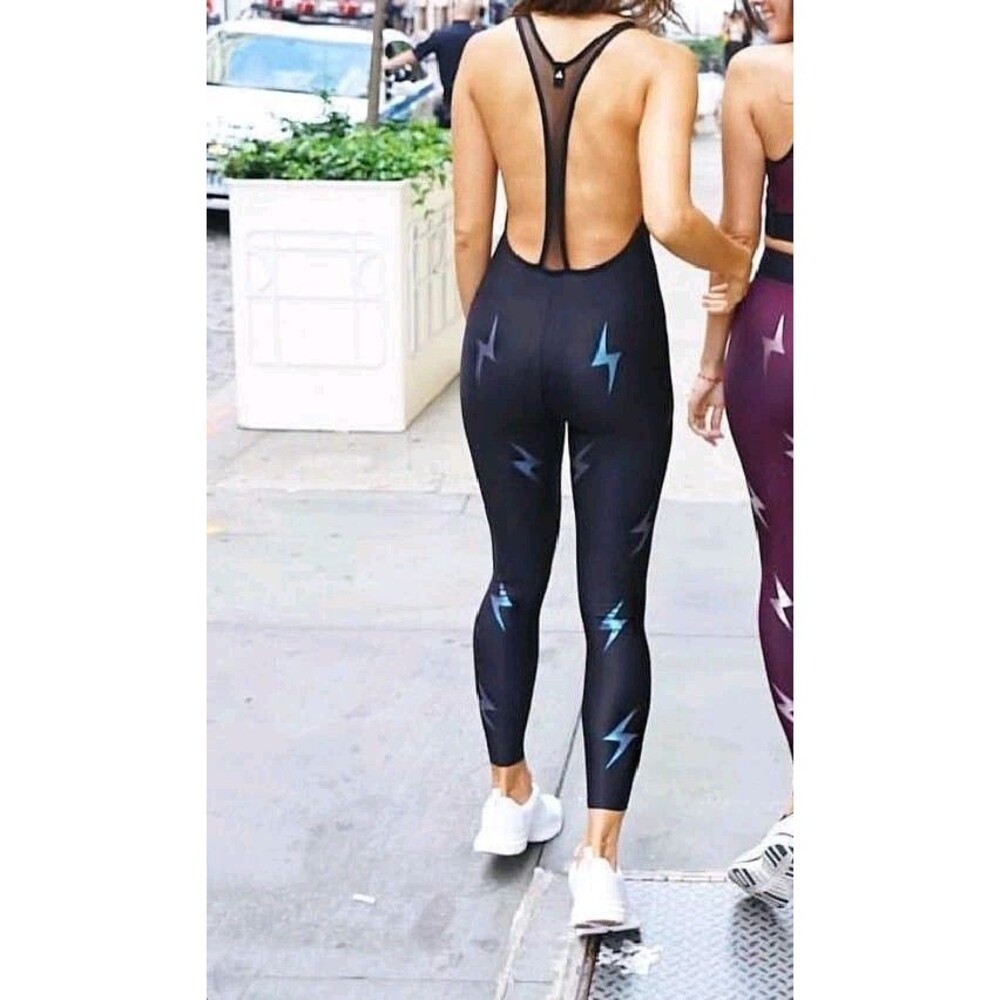 Rare Ultracor 1 Piece Silk Bolt Workout Unitard Racer Back USA, Womens Medium